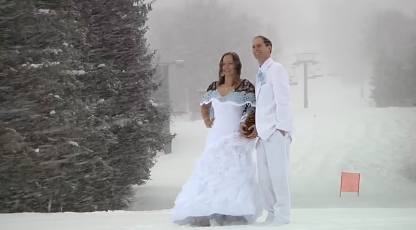 snow wedding